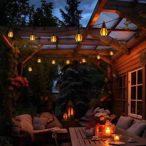 Jnaurb solar-powered dusk-to-dawn lighting for evenings outdoors.