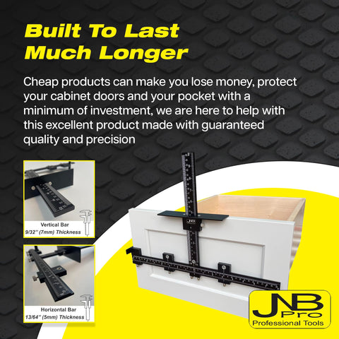 JNB Pro aluminum body cabinet jig with easy carry case.
