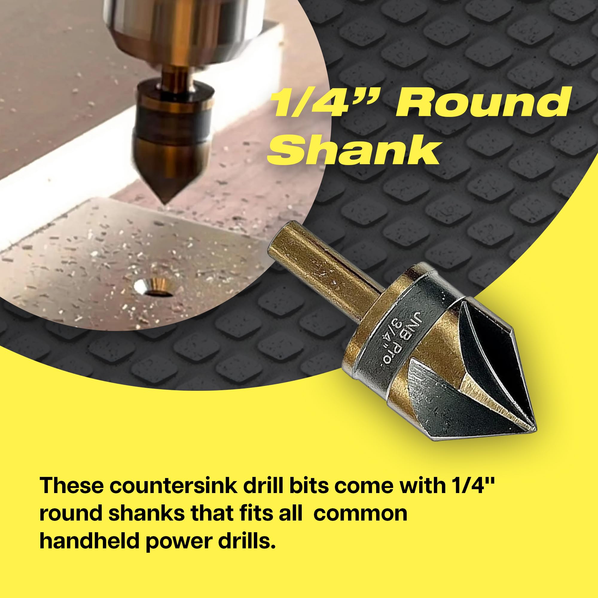 JNB Pro countersink stays sharp under heat, no coolant required.