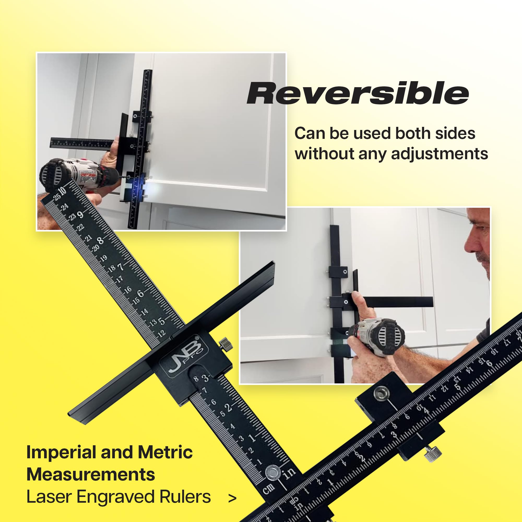 JNB Pro stable drilling guide prevents hole deflection during installs.