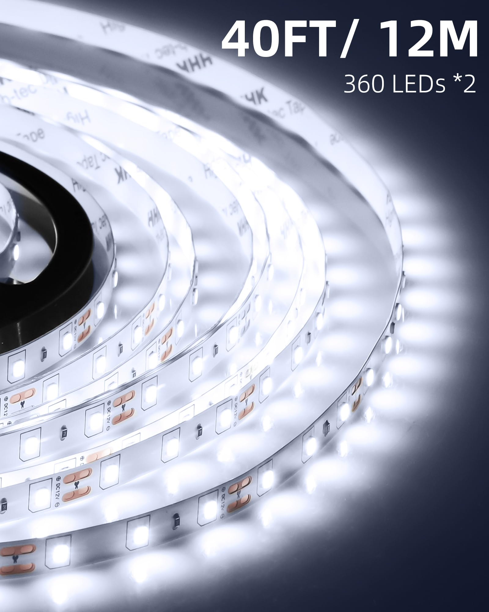 JNGMAIR 6500K cool white strip offers even cabinet and room illumination.