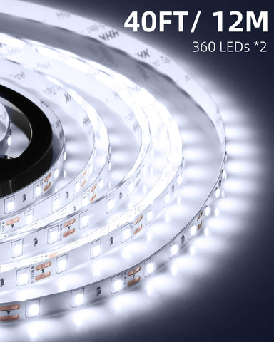 JNGMAIR 6500K cool white strip offers even cabinet and room illumination.