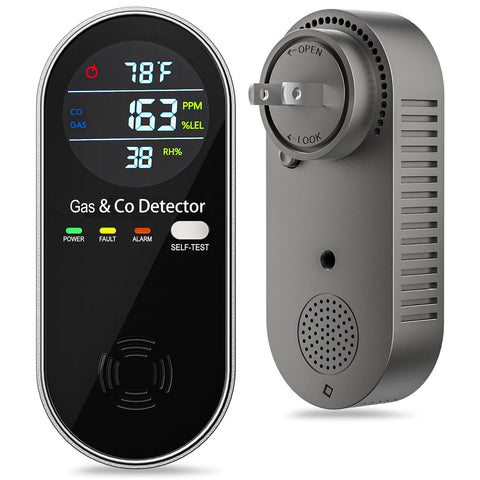 JNHCD 4-in-1 detector front view for comprehensive home safety monitoring.