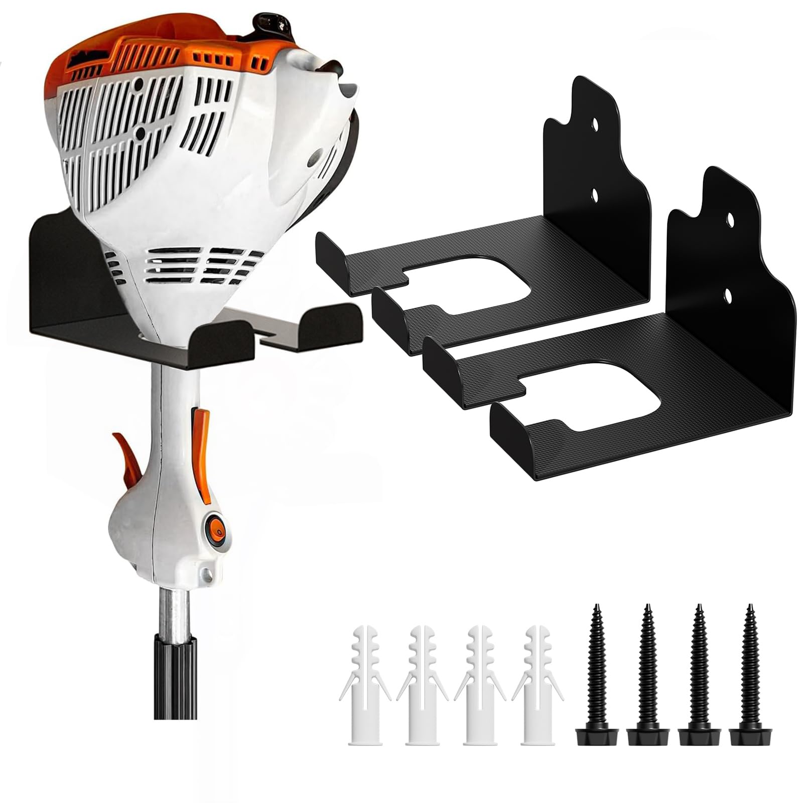 JNIHEEP garage organizer trimmer rack keeps grass trimmers neatly organized and easily accessible