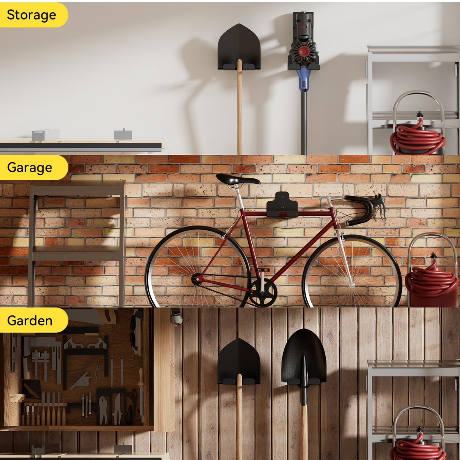 JNIHEEP two-pack trimmer rack offers extra organization for tools
