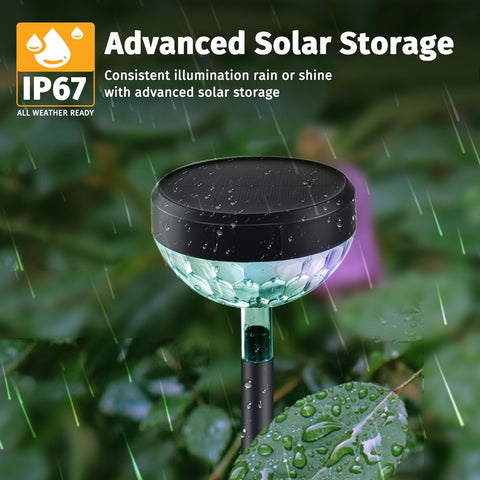 JNOEC upgraded solar panel garden light for longer charge and brighter performance