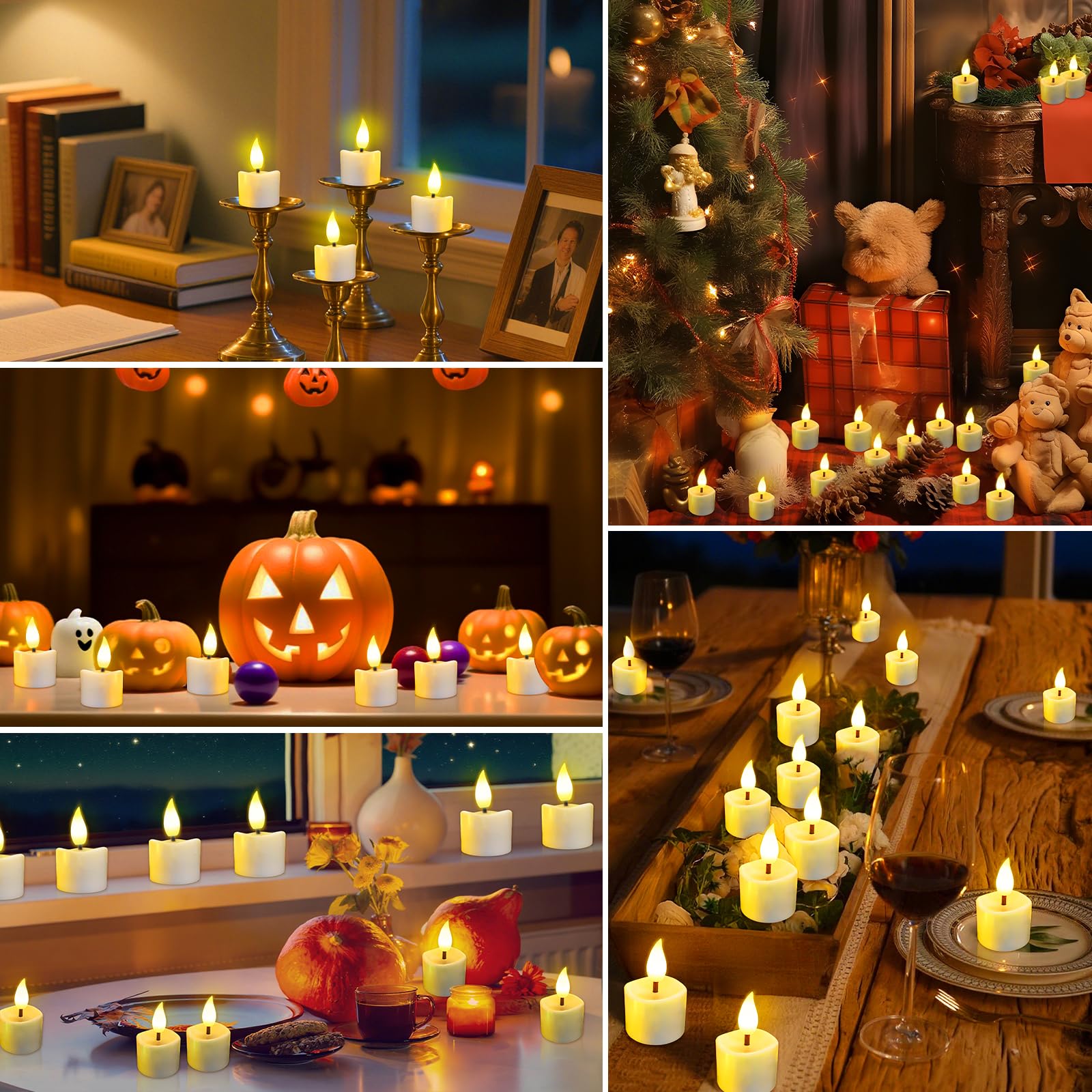 JNOEC wedding party ambient tea light for safe, romantic decor.