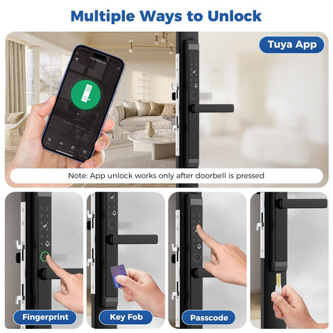 JNZCH sliding door smart lock IP65 rating highlights outdoor durability