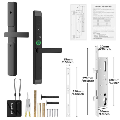 JNZCH sliding door smart lock spindle installation guide explains proper fit