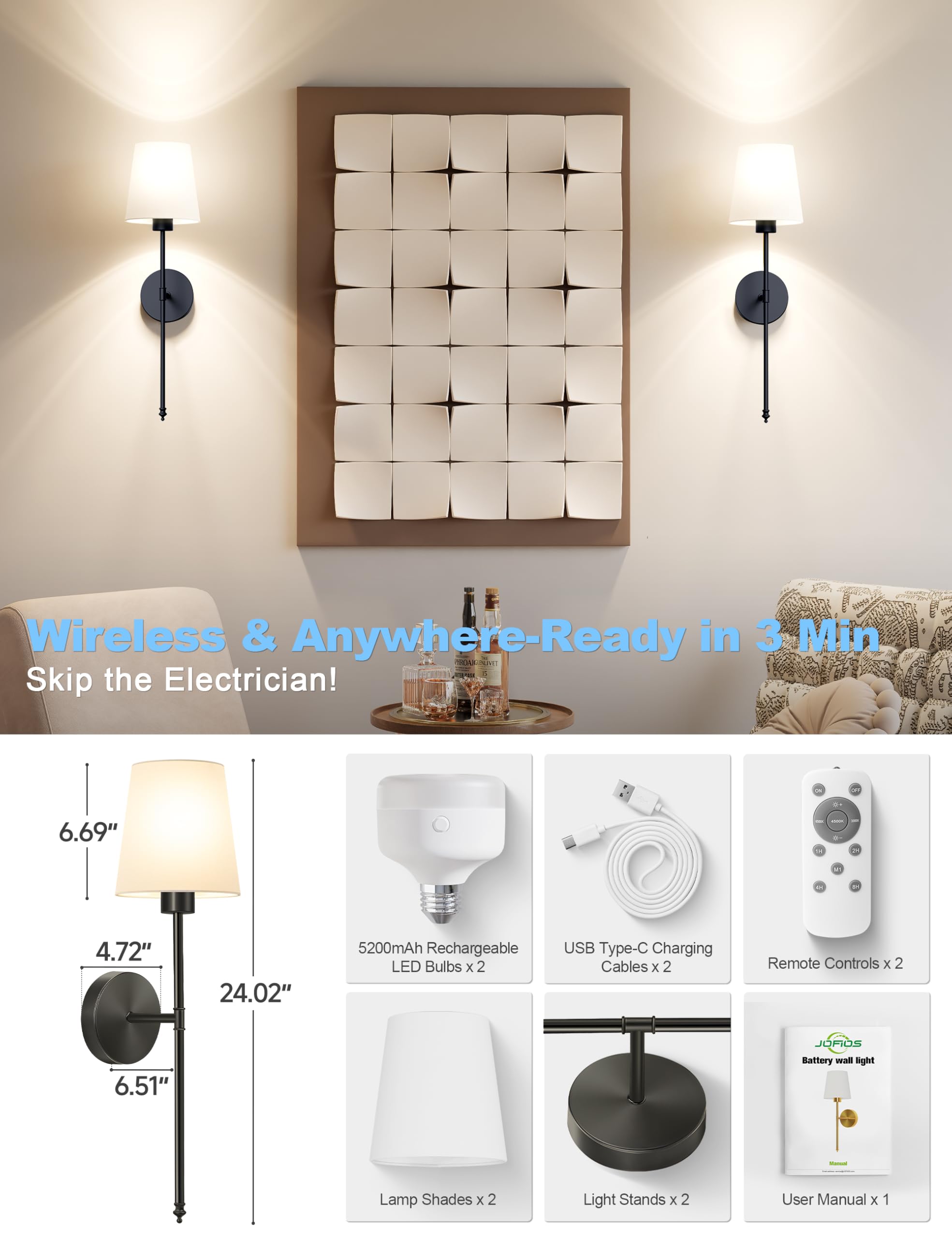 JOFIOS suitable for bedrooms, hallways, and living areas decor.