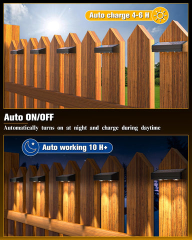 JOFIOS IP65 waterproof fence lights, rain-ready design for year-round outdoor use.