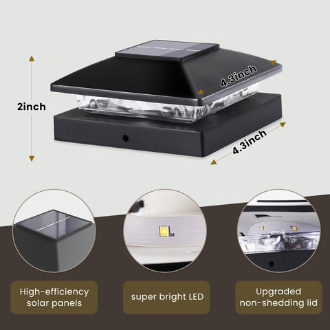 JOFIOS waterproof IP44 post cap lights withstand rain for reliable illumination