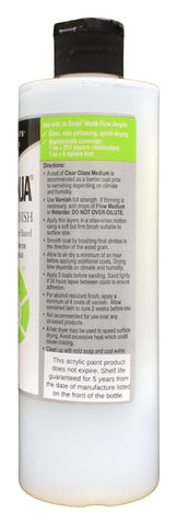 Jo Sonja polyurethane varnish gloss dries crystal-clear, preserving color for artworks