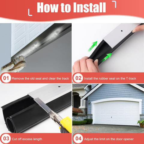 Jobon seal blocks dust and debris from entering the garage.