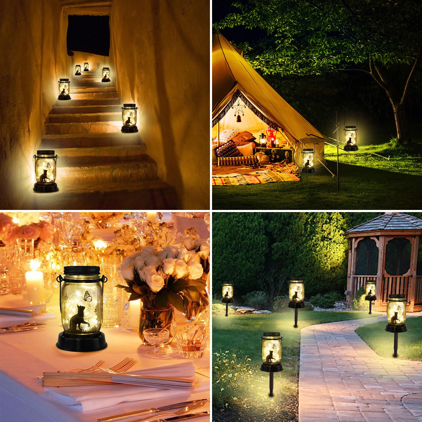 JOBOSI Fairy Lantern garden illumination ideal for patios and borders.