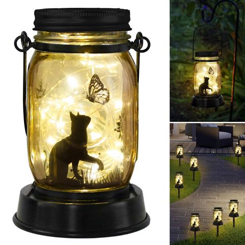 JOBOSI Night-time garden glow shows durable, weatherproof design.
