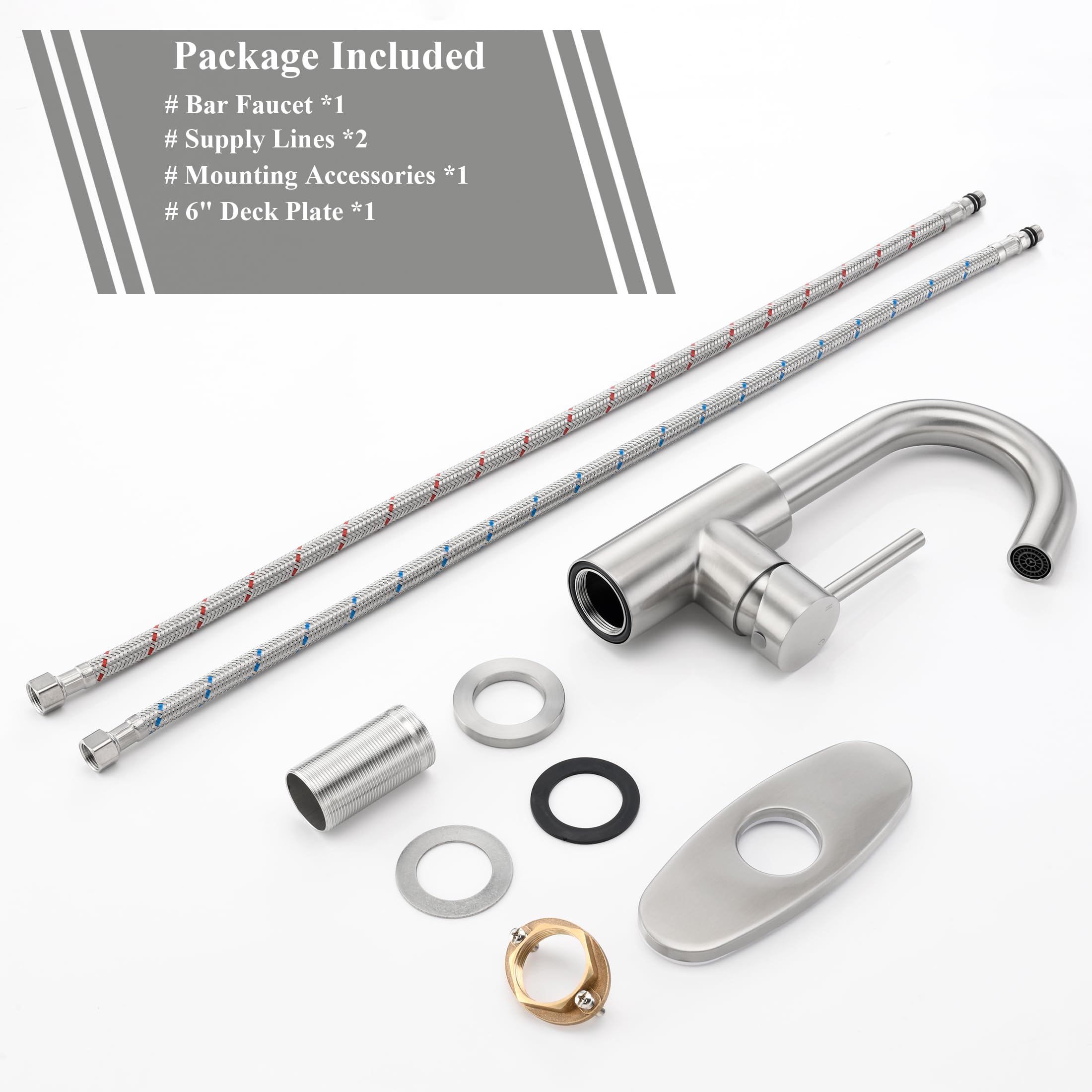 Jodulos 21.6-inch supply hose provides flexible under-sink connections.
