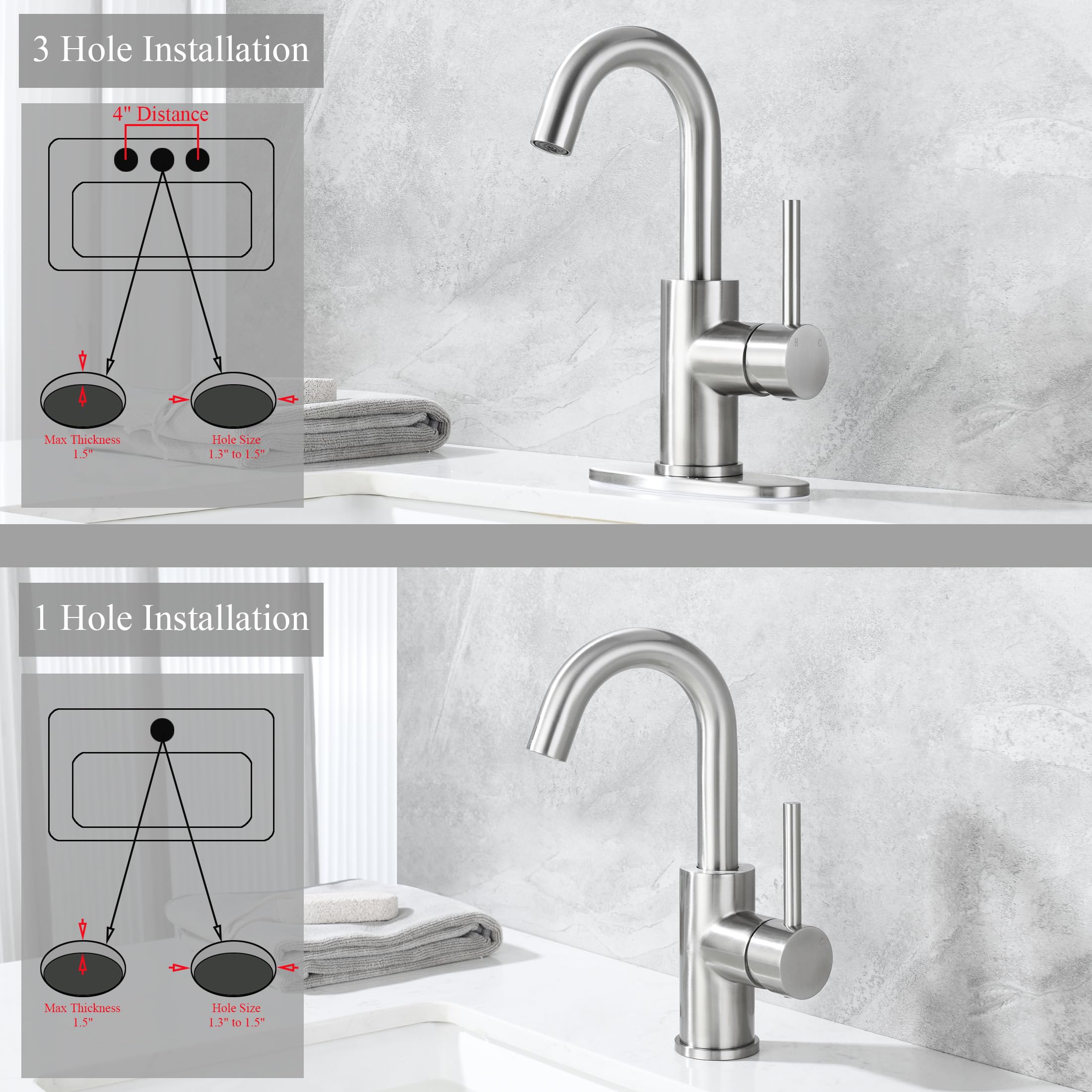 Jodulos brushed-nickel finish resists water spots and fingerprints.
