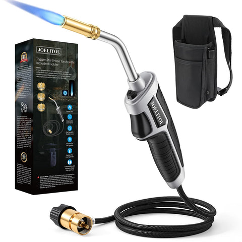 JOELITOL propane torch head with holster enabling portable, ready-to-use brazing or soldering work