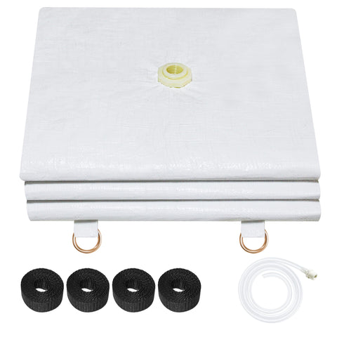 Joewuzun leak diverter 5x5ft tarp overview helps protect walls and floors.
