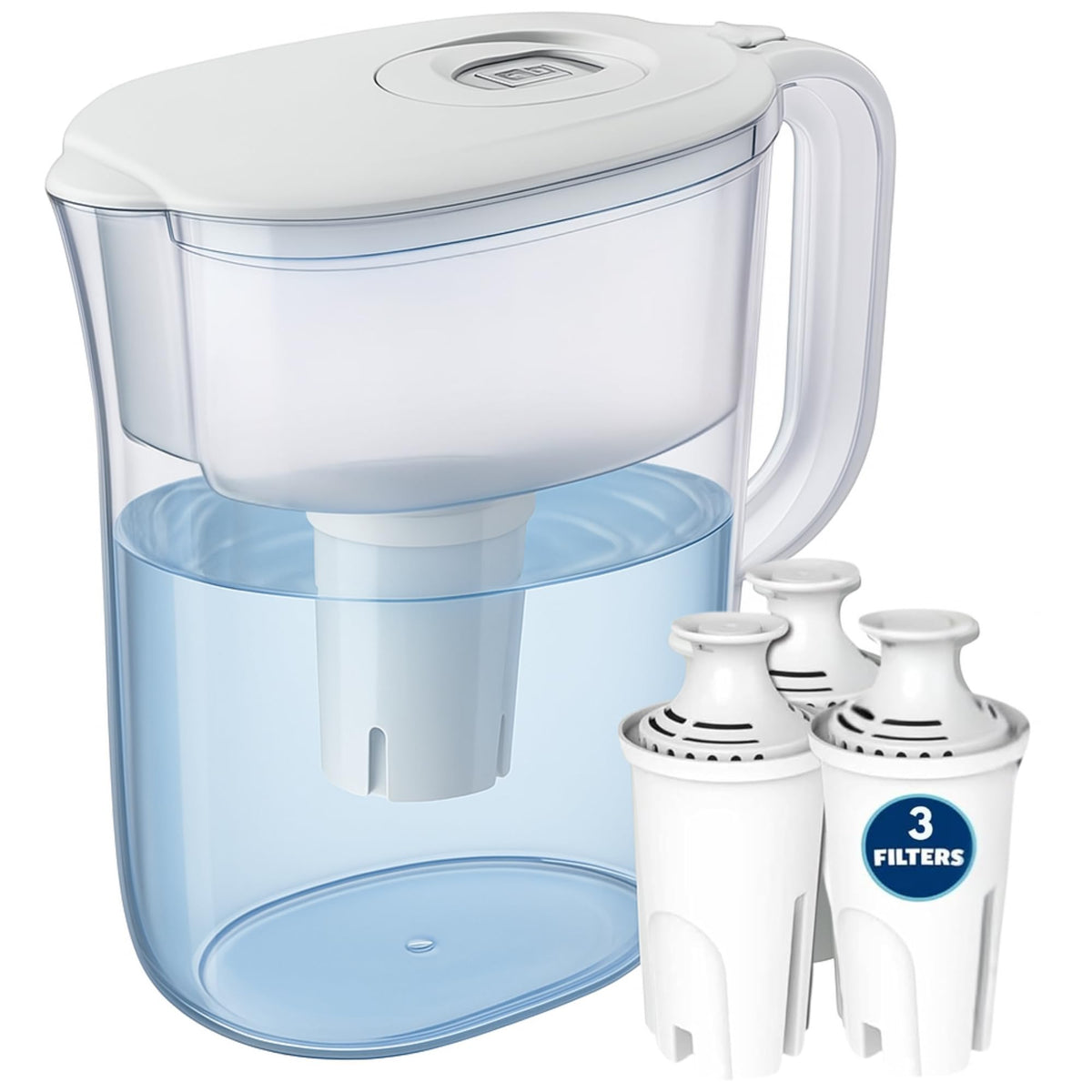 JOEY'Z 7-cup pitcher front view shows compact design for small kitchens.