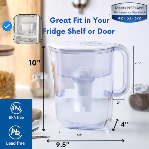 JOEY'Z pitcher with easy-fill lid for quick, mess-free refills.