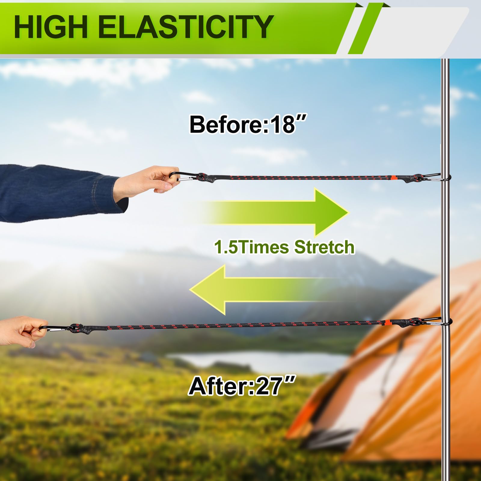 Jogtlyer cords in outdoor use securing gear like kayaks and tarps.