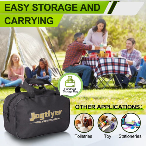 Jogtlyer tent clip attached to bungee cord for secure tent pole connection.