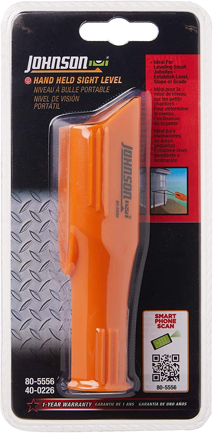 Johnson 80-5556 orange body improves visibility during framing and leveling