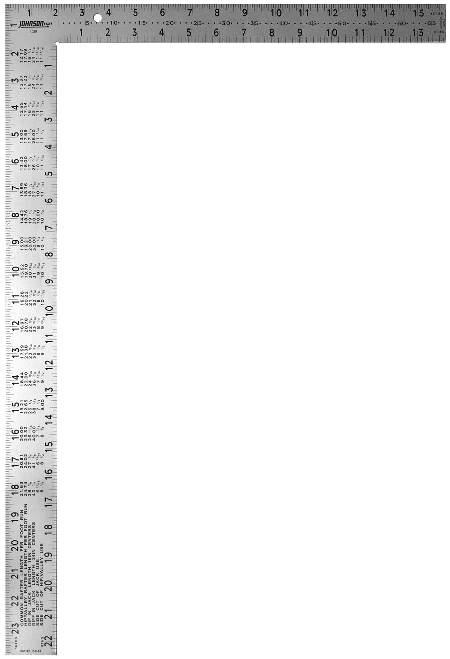 Johnson CS9 steel framing square 16x24 for precise layout and durable construction