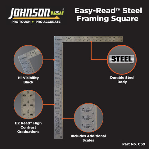 Johnson CS9 EZ Read closeup showing easy graduations for quick measurements