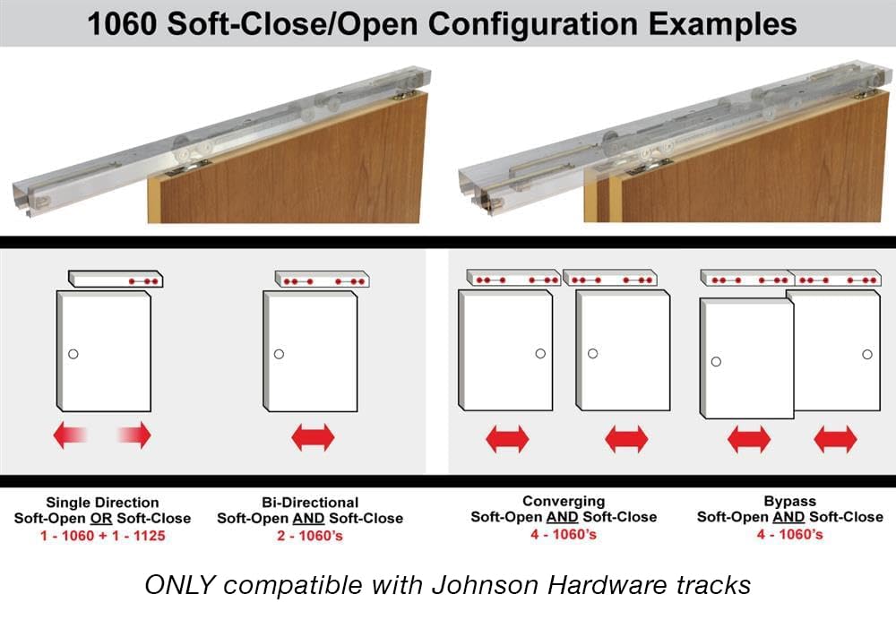 Johnson Hardware 1060 soft close hanger with mounting hardware included for quick setup