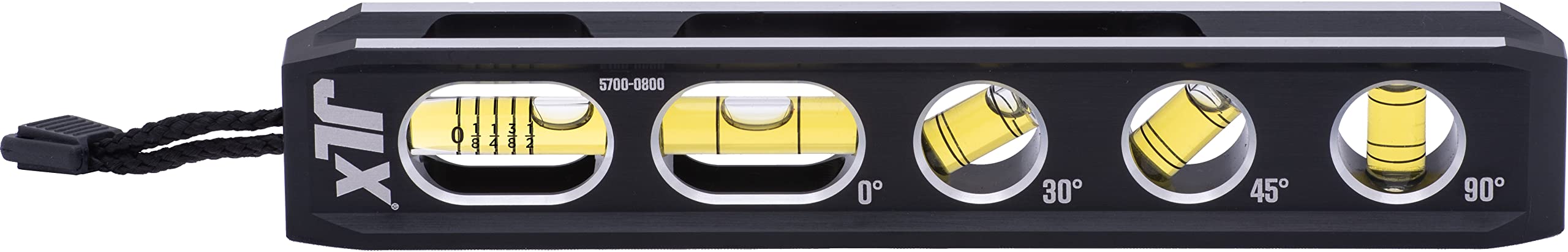 Johnson 5700-0800 magnetic billet torpedo level front view with GripTight magnets for precise alignment