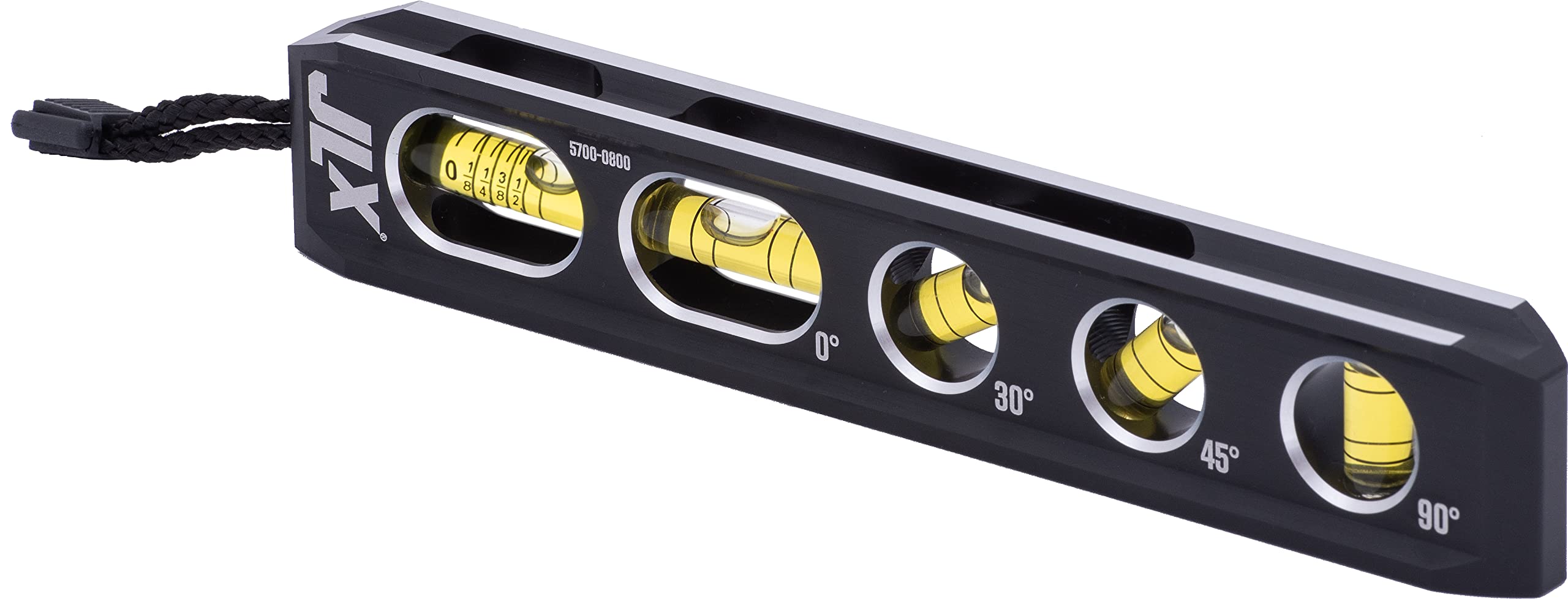 Johnson 5700-0800 level on metal surface with GripTight magnets enabling hands-free setup