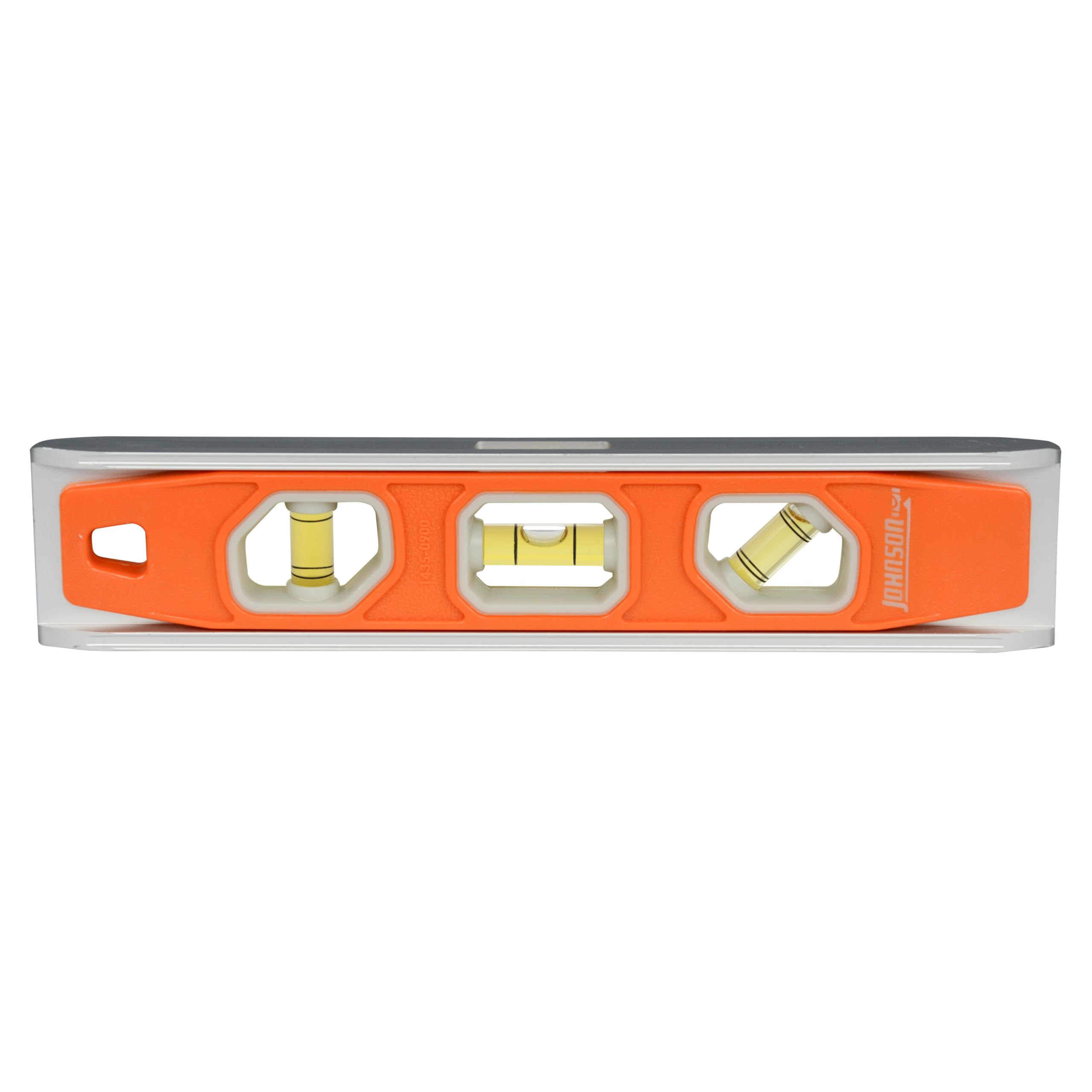 Johnson glow-view 9-inch torpedo level with glow-in-the-dark vial for dim jobs