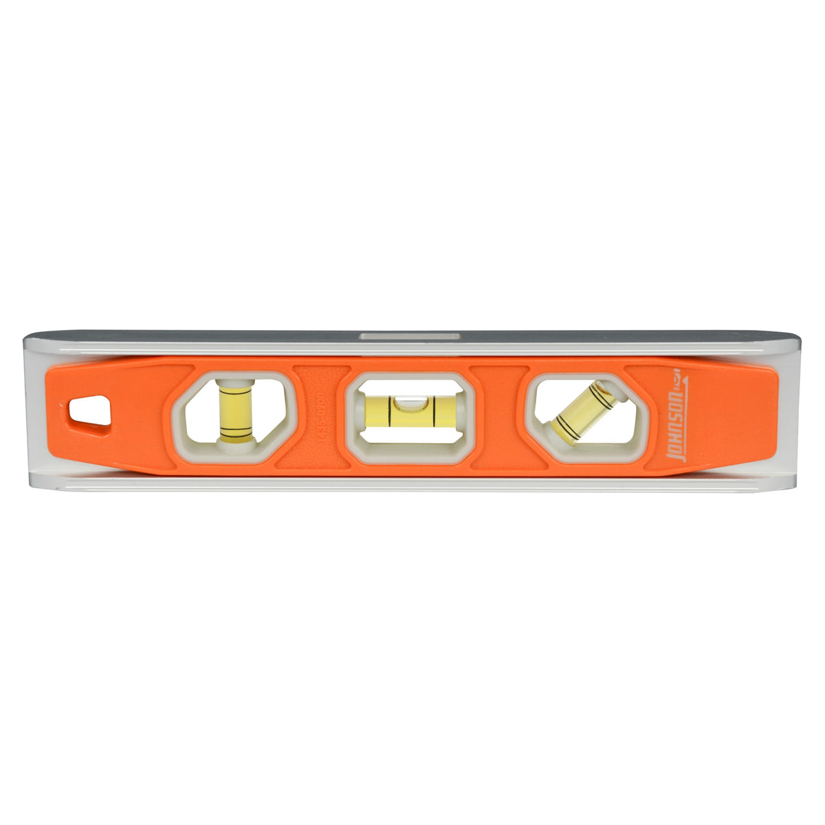 Johnson glow-view 9-inch torpedo level with glow-in-the-dark vial for dim jobs