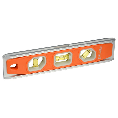 Johnson three-vial level reads plumb, level, and 45° accurately