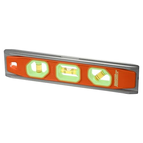 Johnson torpedo level top-read window for easy readings in tight spaces