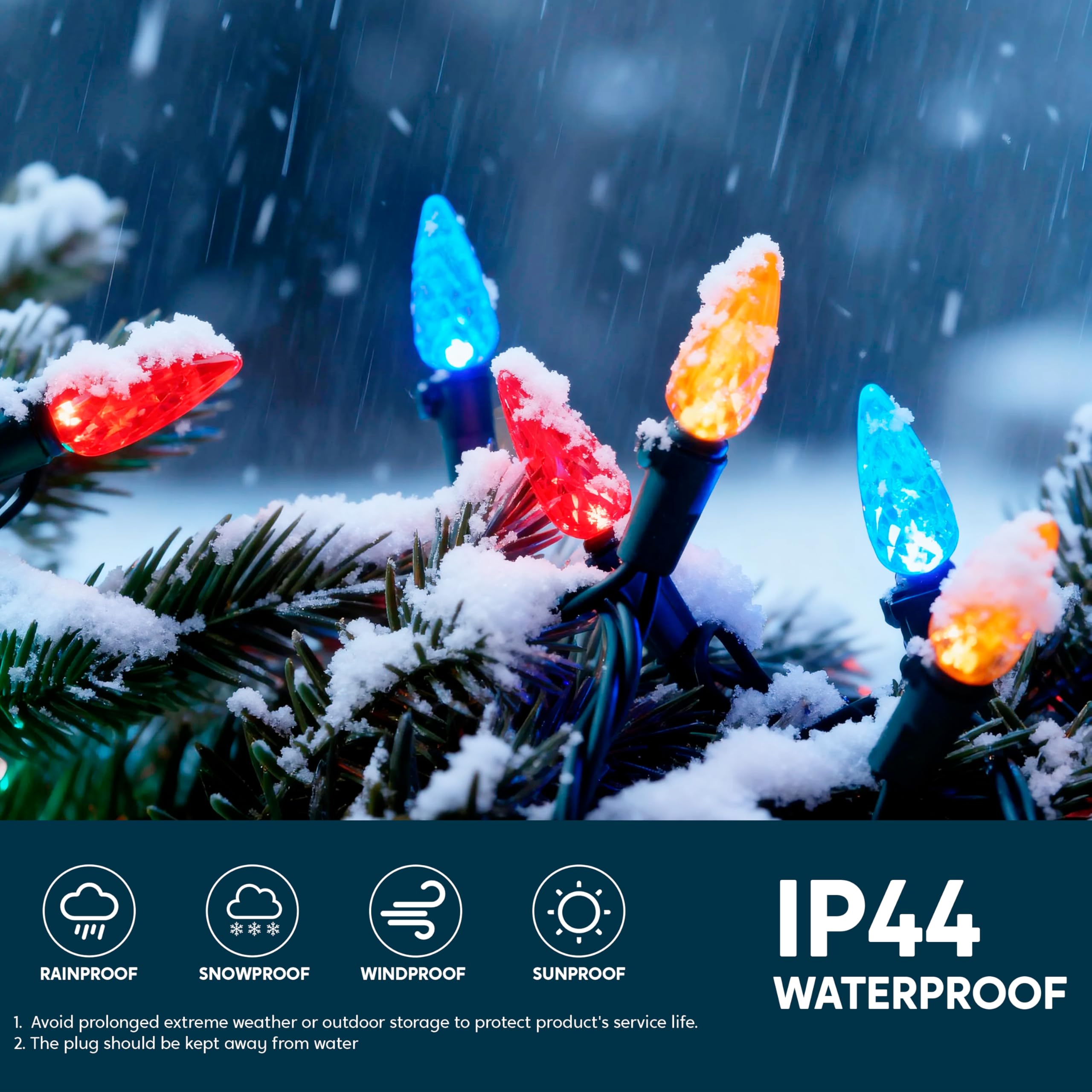 Joiedomi C6 IP44 bulbs withstand weather for dependable exterior decorating