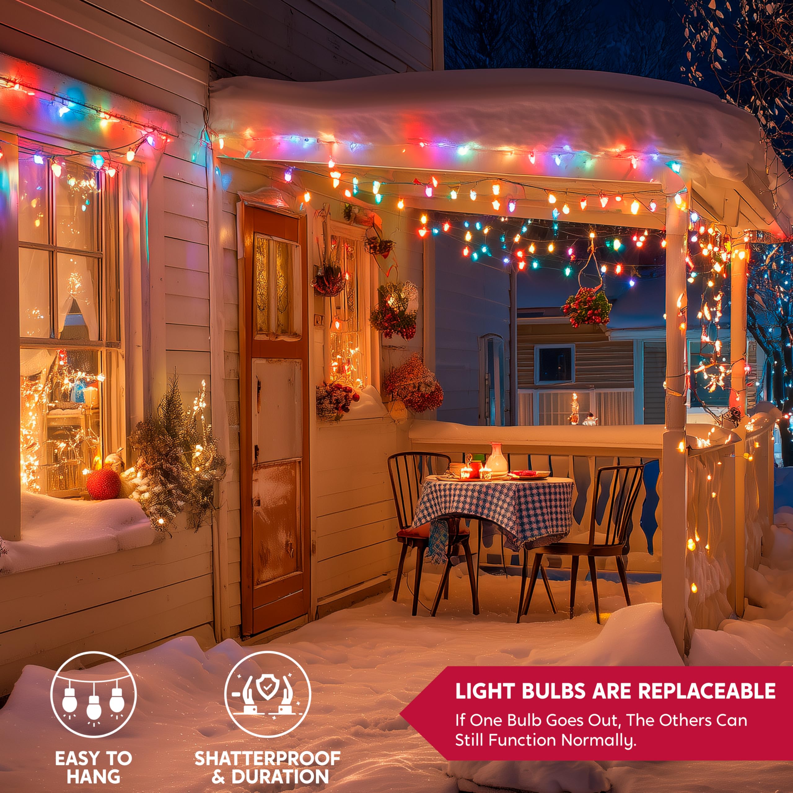 Joiedomi C6 shatterproof bulbs stay durable during setup and handling