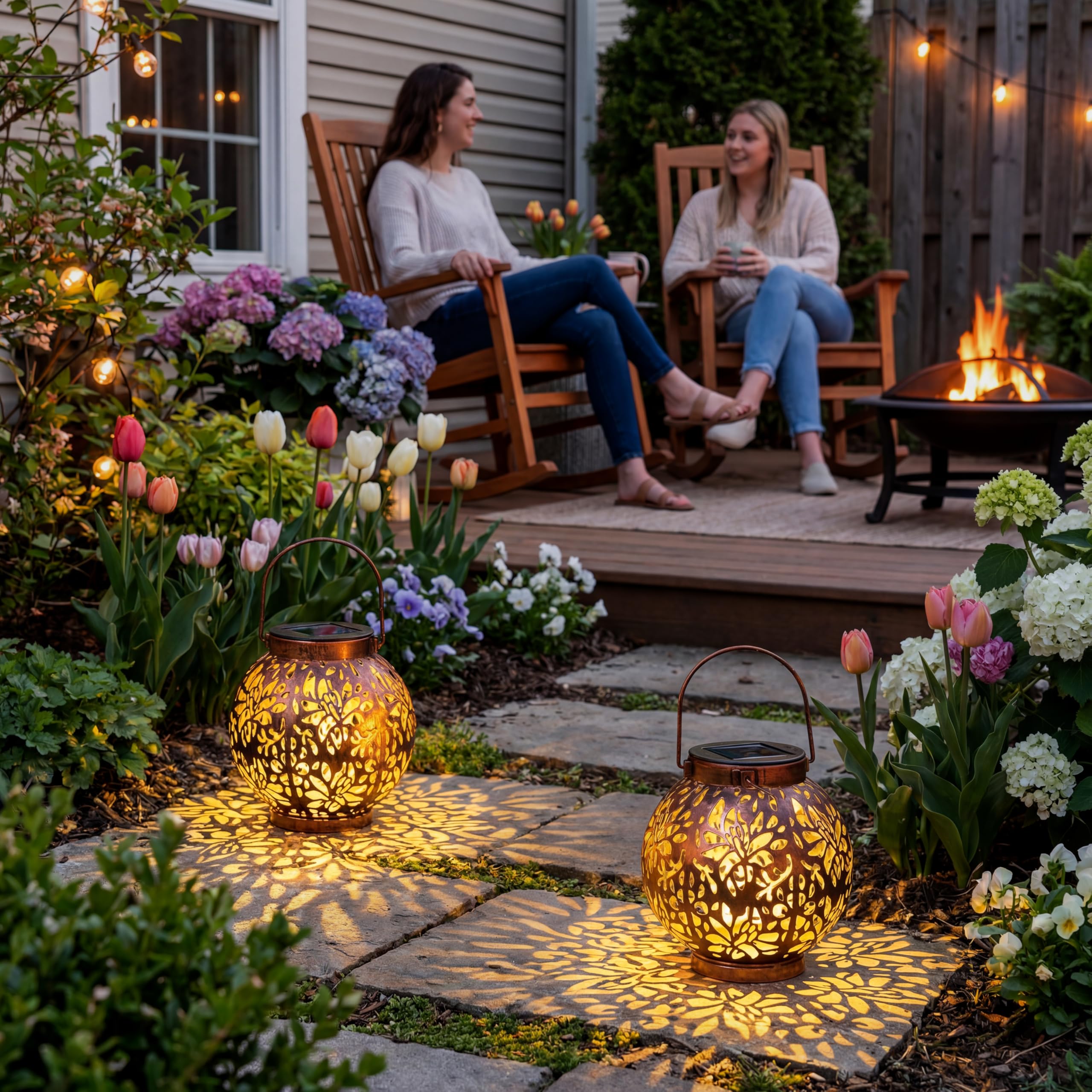 Joiedomi hanging or standing lantern design for flexible decor