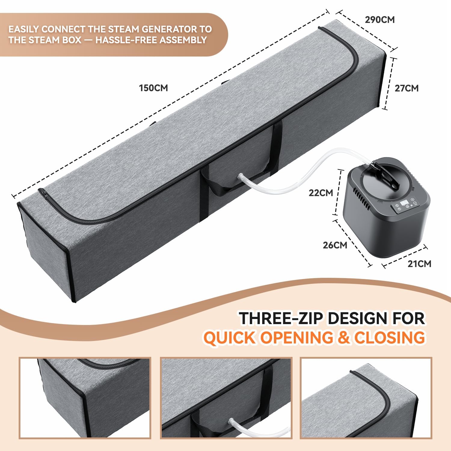 Joinerjetly steam box fabric enclosure for quick access during projects