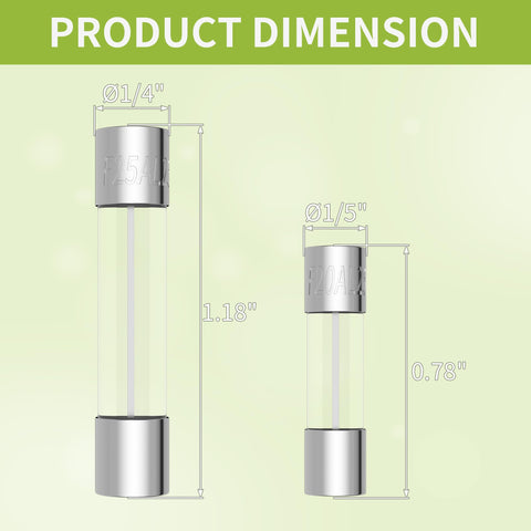 Joinfworld 5x20mm and 6x30mm glass fuses in a portable plastic box.