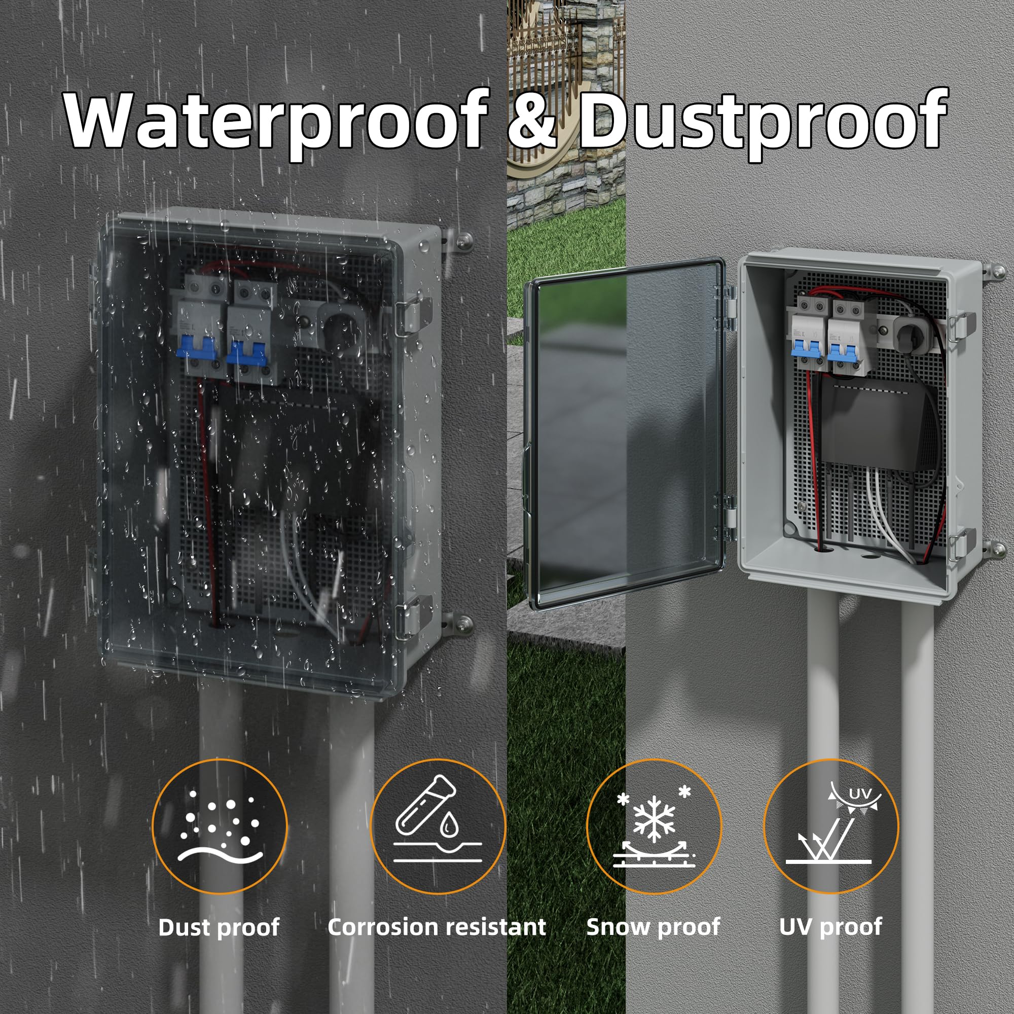 Joinfworld enclosure with cable pass-through simplifies wiring for external devices