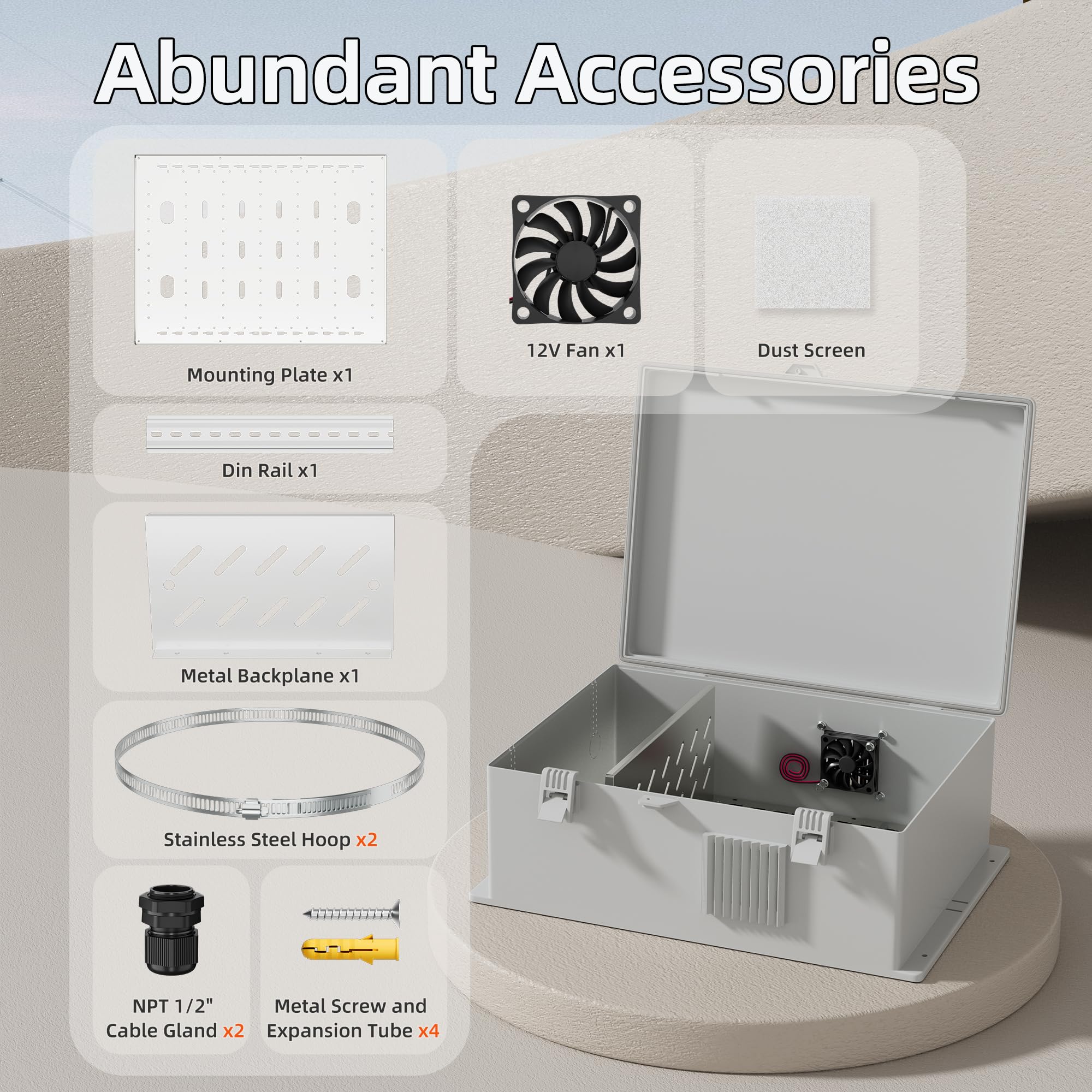 Joinfworld DIN rail installation accessories simplify mounting and wiring.