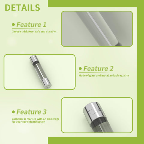 Joinfworld glass fuses for car electronics protect circuits during upgrades.
