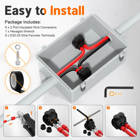Joinfworld kit includes hex wrench and ferrules for quick installation.