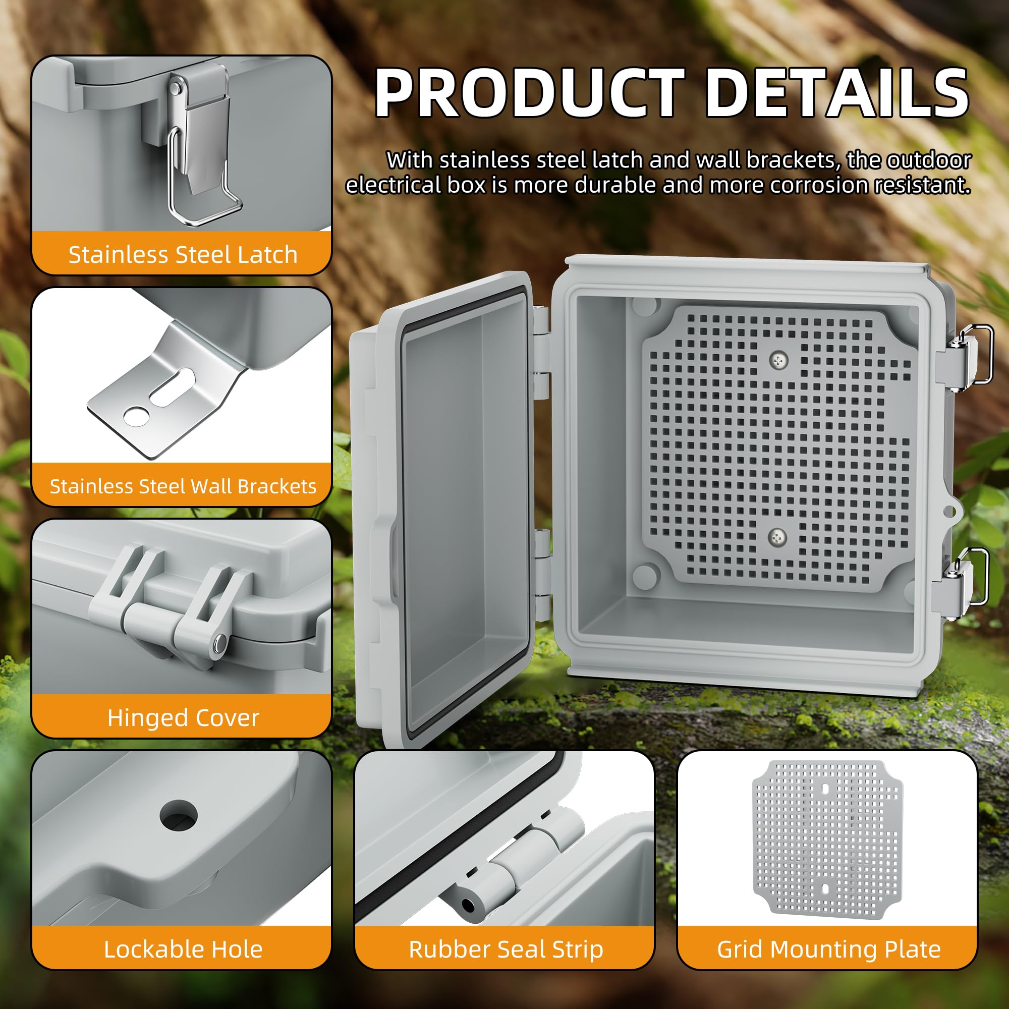 Aluminum DIN rail included for easy mounting