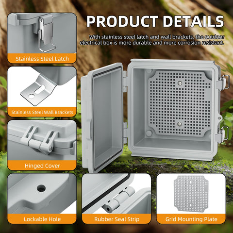 Aluminum DIN rail included for easy mounting