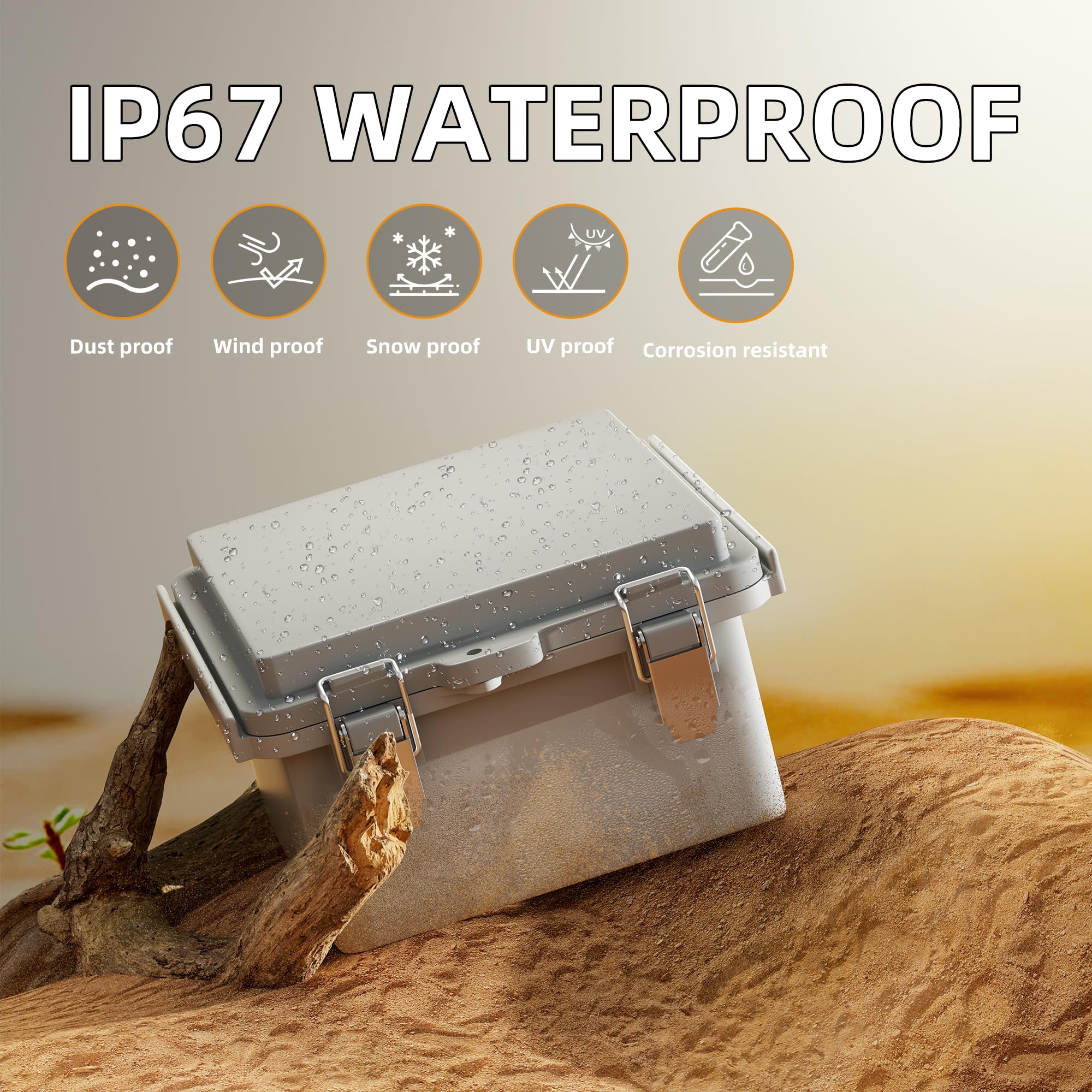 Close-up of built-in water seal protecting internal electronics